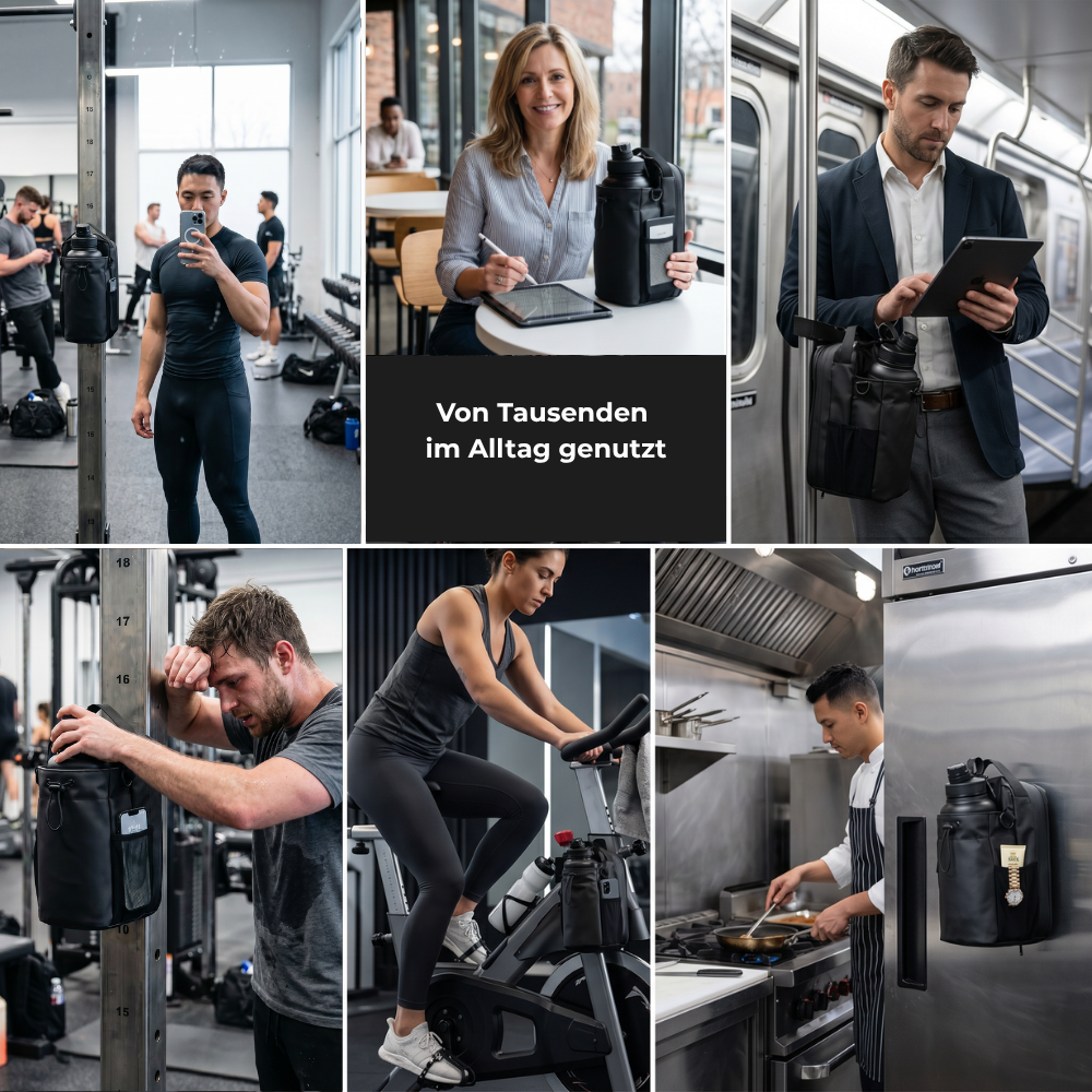 RackPro – Smart Gym Organizer für Flasche, Handy & Zubehör