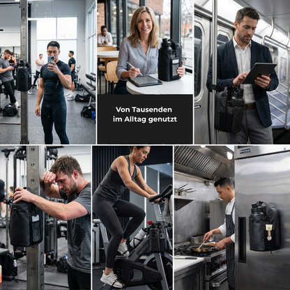 RackPro – Smart Gym Organizer für Flasche, Handy & Zubehör